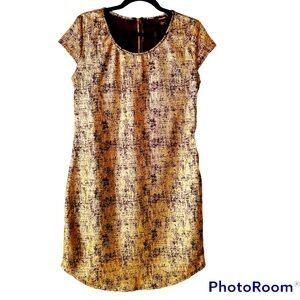 Liquid Gold Lemay Comfortable Occasion Wedding or Party Dress Size L